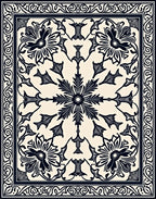 Classic Floral Swirl Pattern Rug