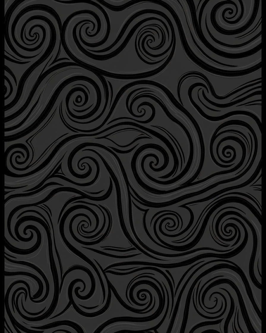 Monochromatic Swirl Abstract Pattern Rug