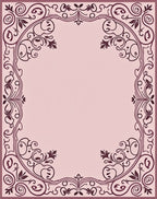 Elegant Floral Scrollwork Border Design Rug