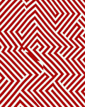 Red White Modern Geometric Maze Rug