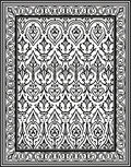 Intricate Floral Border Design Rug