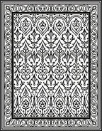 Intricate Floral Border Design Rug