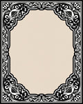 Ornate Black and White Contours Rug