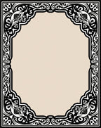 Ornate Black and White Contours Rug