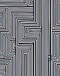 Black White Geometric Illusion Pattern Rug