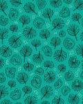 Tropical Leaf Shell Line Art Rug