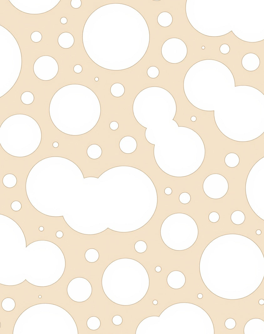 Neutral Bubble Pattern Design Rug