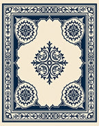 Ornate Floral Medallion Classic Design Rug