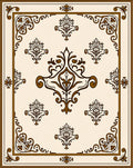 Classic Brown Floral Motif Rug