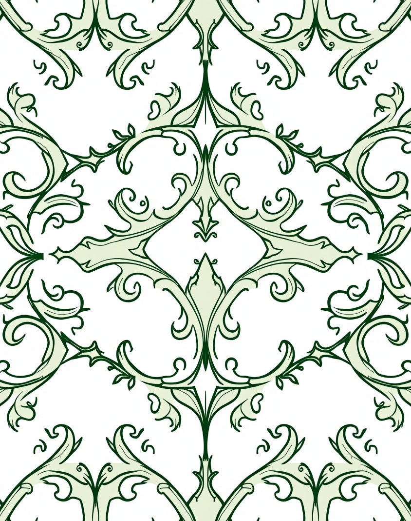 Ornate Scrollwork Pattern Design Rug