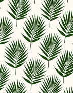 Modern Green Leaf Pattern Rug