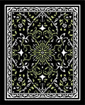 Ornate Black Floral Medallion Rug