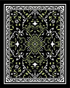 Ornate Black Floral Medallion Rug
