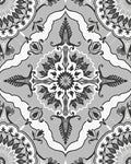 Vintage Floral Mandala Grey Pattern Rug
