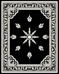 Ornate Floral Frame With Starburst Rug