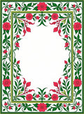 Vintage Floral Garden Border Design Rug