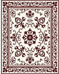 Ornate Floral Medallion Pattern Design Rug