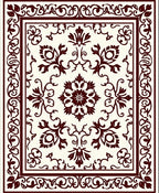 Ornate Floral Medallion Pattern Design Rug
