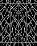 Abstract White Line Art Pattern Rug