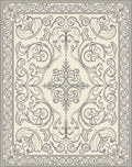 Classical Floral Swirl Detailed Pattern Rug