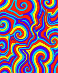 Psychedelic Swirl Pattern Rug