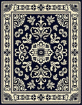 Classic Floral Ornament Patterned Rug