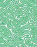 Abstract Green Swirl Organic Pattern Rug