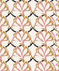 Abstract Swirl Pink Gold Pattern Rug