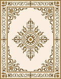 Ornate Border With Central Floral Medallion Rug
