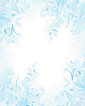 Light Blue Abstract Floral Swirl Pattern Rug