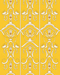 Ornate Yellow and White Symmetry Rug