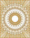 Radiant Sun Burst Geometric Art Rug