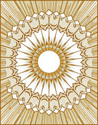 Radiant Sun Burst Geometric Art Rug