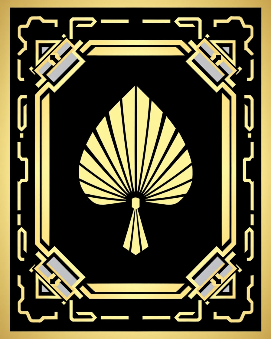 Art Deco Spade Fan Geometric Rug