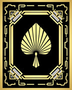 Art Deco Spade Fan Geometric Rug