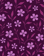 Floral Pattern In Magenta And Purple Rug