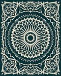 Intricate Mandala Geometric Cream Rug