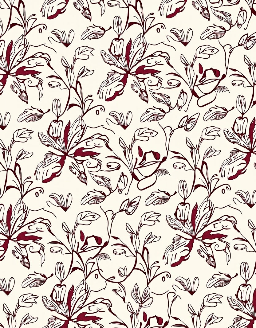 Vibrant Floral Vine Pattern Design Rug