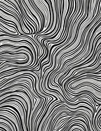 Abstract Wavy Black White Zebra Print Rug
