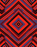 Bold Geometric Diamond Pattern Rug