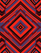 Bold Geometric Diamond Pattern Rug