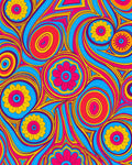 Psychedelic Floral Swirl Pattern Rug