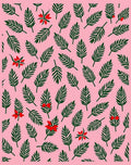 Pink Tropical Palm Frond Blossom Rug