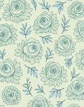 Outline Floral Leaf Pattern Rug