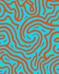 Abstract Swirl Bright Lines Rug