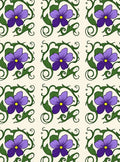 Purple Floral Vine Art Nouveau Rug