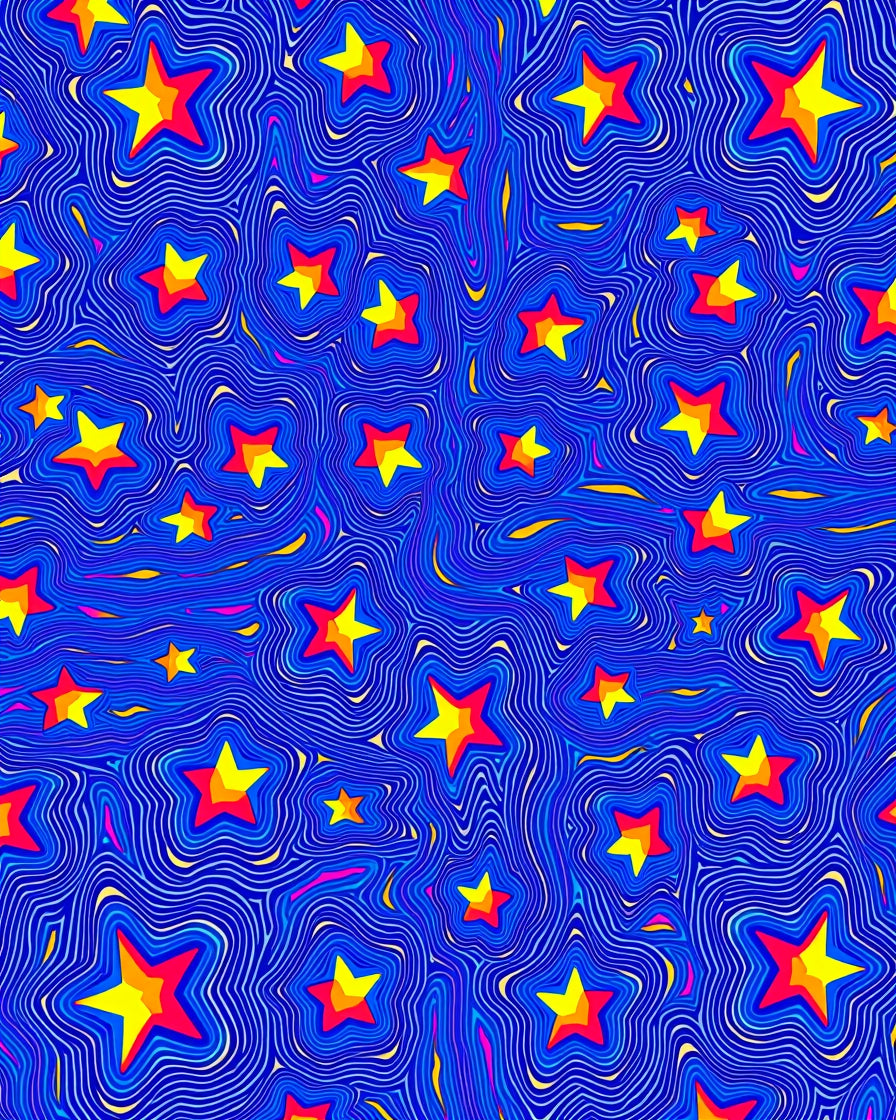 Vibrant Starburst Abstract Pattern Rug