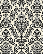 Classic Floral Scroll Design Cream Rug