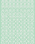 Mint Green Lattice Detailed Design Rug