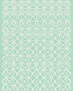 Mint Green Lattice Detailed Design Rug